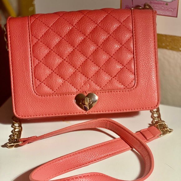 Bright  peach pink medium crossbody bag - Picture 14 of 16
